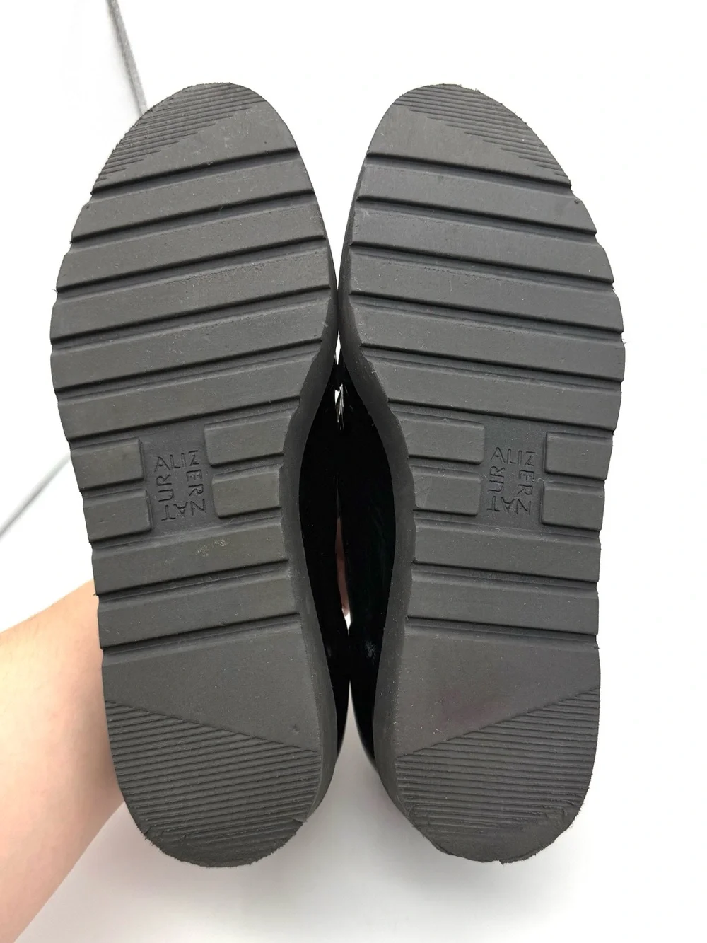 Naturalizer September Wedge Loafer Black Patent Leather 7.5